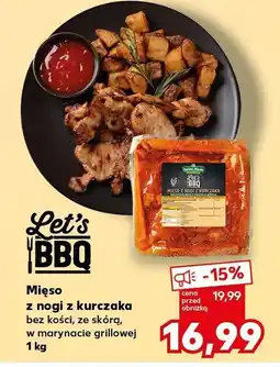 Kaufland Mięso z nogi z kurczaka bez kości, ze skórą w marynacie grillowej Let's BBQ oferta