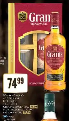 Dino WHISKY GRANT'S + 2 SZKLANKI oferta