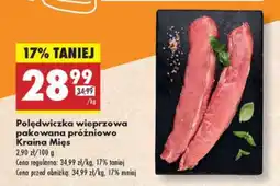 Biedronka Polędwiczka wieprzowa pakowana próżniowo Kraina Mięs oferta