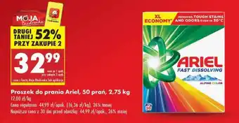 Biedronka Proszek do prania Ariel, 50 prań, 2,75 kg oferta