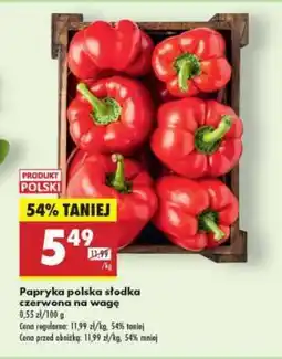 Biedronka Papryka polska słodka czerwona na wagę oferta