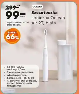 Biedronka Szczoteczka soniczna Oclean Air 2T, biała oferta
