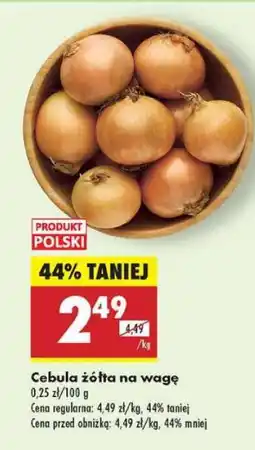 Biedronka Cebula żółta na wage oferta