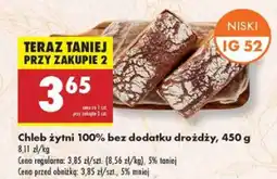 Biedronka Chleb żytni 100 % bez dodatku drożdży 450 g oferta