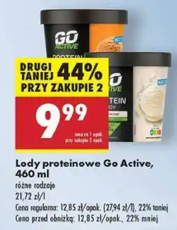 Biedronka Lody proteinowe Go Active, 460 ml oferta