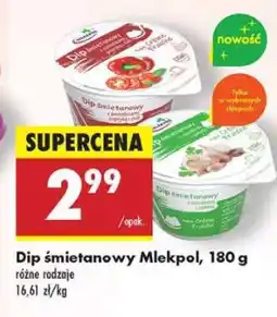 Biedronka Dip śmietanowy Mlekpol, 180 g oferta