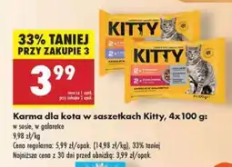 Biedronka Karma dla kota w saszetkach Kitty, 4x100 g oferta