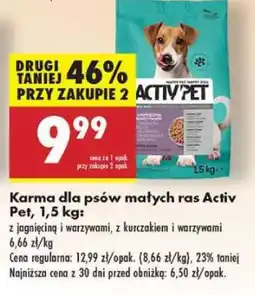 Biedronka Karma dla psów małych ras Activ Pet, 1,5 kg oferta