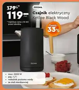 Biedronka Czajnik ketlee black wood Zeegma oferta