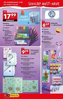 Biedronka Cienkopisy trójkątne Astra oferta