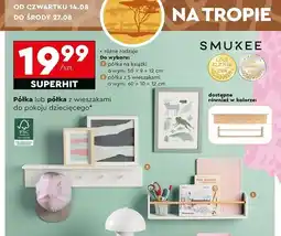 Biedronka Półka z wieszakami 60 x 10 12 cm Smukee oferta
