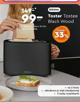 Biedronka Toster black wood Zeegma oferta