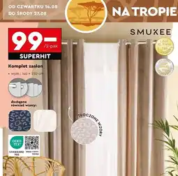 Biedronka Zasłona o fakturze sztruksu 140 x 250 cm Smukee oferta
