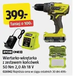 Wiertarko-wkrętarka z zestawem końcówek Ryobi One
