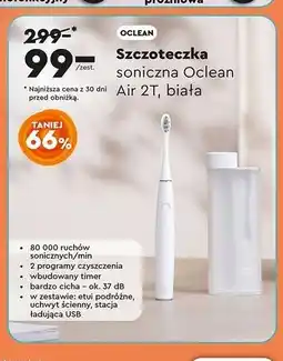 Biedronka Szczoteczka soniczna air 2t biała Oclean oferta