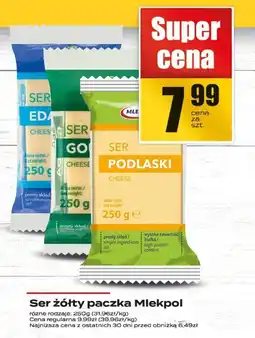 Supeco Ser żółty paczka Mlekpol oferta