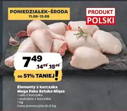 Netto Elementy z kurczaka Mega Paka Sztuka Mięsa oferta