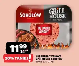 Netto Big burger wołowy Grill House Sokołów oferta