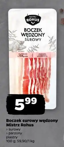 Netto Boczek surowy wędzony, parzony Mistrz Rohus oferta