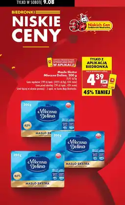 Biedronka Masło ekstra Mleczna Dolina oferta