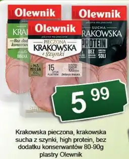 Eden Krakowska pieczona, krakowska sucha z szynki, high protein, bez dodatku konserwantów plastry Olewnik oferta