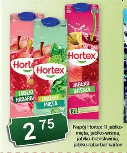 Eden Napój Hortex jabłko- mięta, jabłko-wiśnia, jabłko-brzoskwinia, jabłko-rabarbar karton oferta