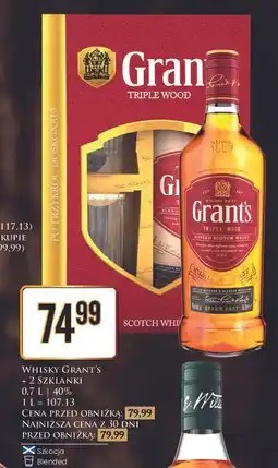 Dino Whisky + 2 szklanki Grant's Triple Wood oferta