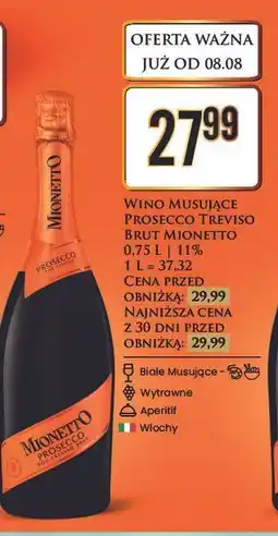 Dino Wino białe wytrawne Mionetto Prosecco oferta