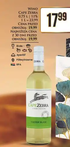 Dino Wino białe półwytrawne Cape Zebra oferta