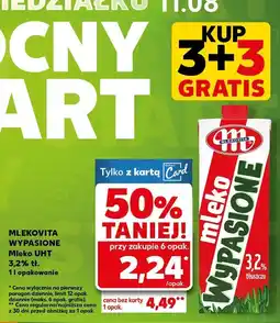 Kaufland Mleko wypasione UHT 3,2% Mlekovita oferta
