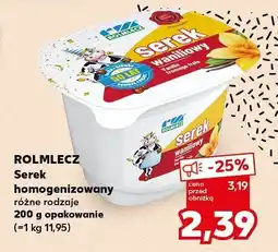 Kaufland Serek homogenizowany różne rodzaje Rolmlecz oferta