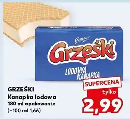 Kaufland Lód Kanapka lodowa Grześki oferta