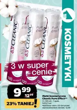 Netto Płatki kosmetyczne pure effect okrągłe Cleanic oferta