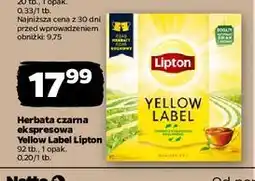 Netto Herbata Lipton Yellow Label Tea oferta
