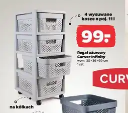 Netto Regał infinity szary 4x 11 l Curver oferta