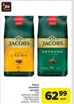 Carrefour Kawa ziarnista Jacobs Crema Gold, Krönung oferta