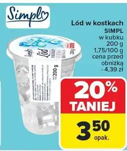 Carrefour Lód w kostkach Simply oferta