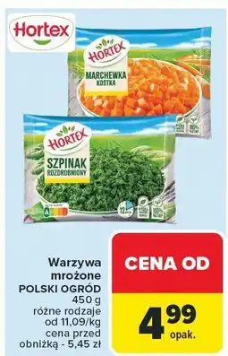 Carrefour Warzywa mrożone Polski Ogród Hortex oferta