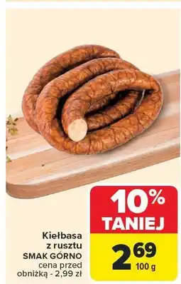 Carrefour Kiełbasa z rusztu Smak Górno oferta