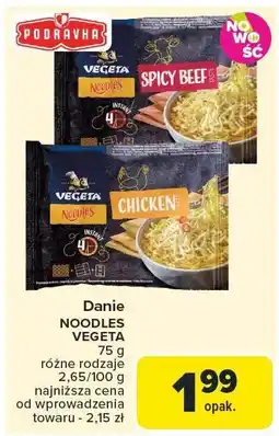 Carrefour Danie Noodles różne rodzaje Vegeta oferta