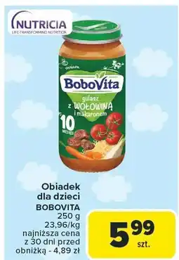 Carrefour Obiadek dla dzieci Bobovita oferta