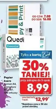 Kaufland Papier ksero a4 Quedi Essential oferta