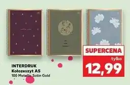 Kaufland Kołozeszyt a5/100 k. kratka metalic satin gold Interdruk oferta