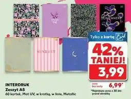 Kaufland Zeszyt a5/60 k. linia metallic Interdruk oferta