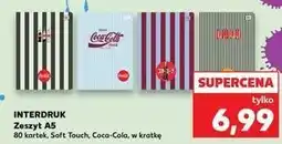 Kaufland Zeszyt a5 80k. soft touch kratka coca-cola Interdruk oferta