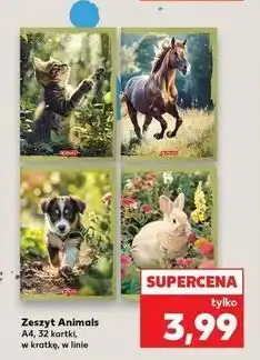 Kaufland Zeszyt a4/32k linia animals Herlitz oferta