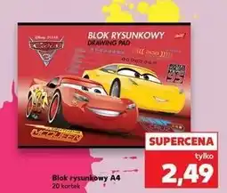Kaufland Blok rysunkowy a4 20 kartek cars Unipap oferta