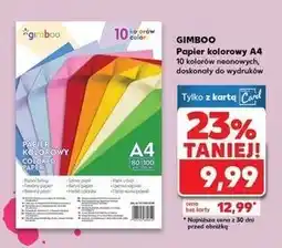 Kaufland Papier kolorowy a4/100k 10 kolorów Gimboo oferta