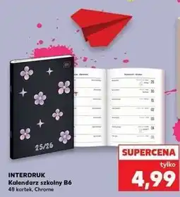 Kaufland Kalendarz szkolny b6/48k. chrome Interdruk oferta