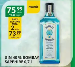 Eurocash Cash & Carry Gin 40 % bombay sapphire oferta